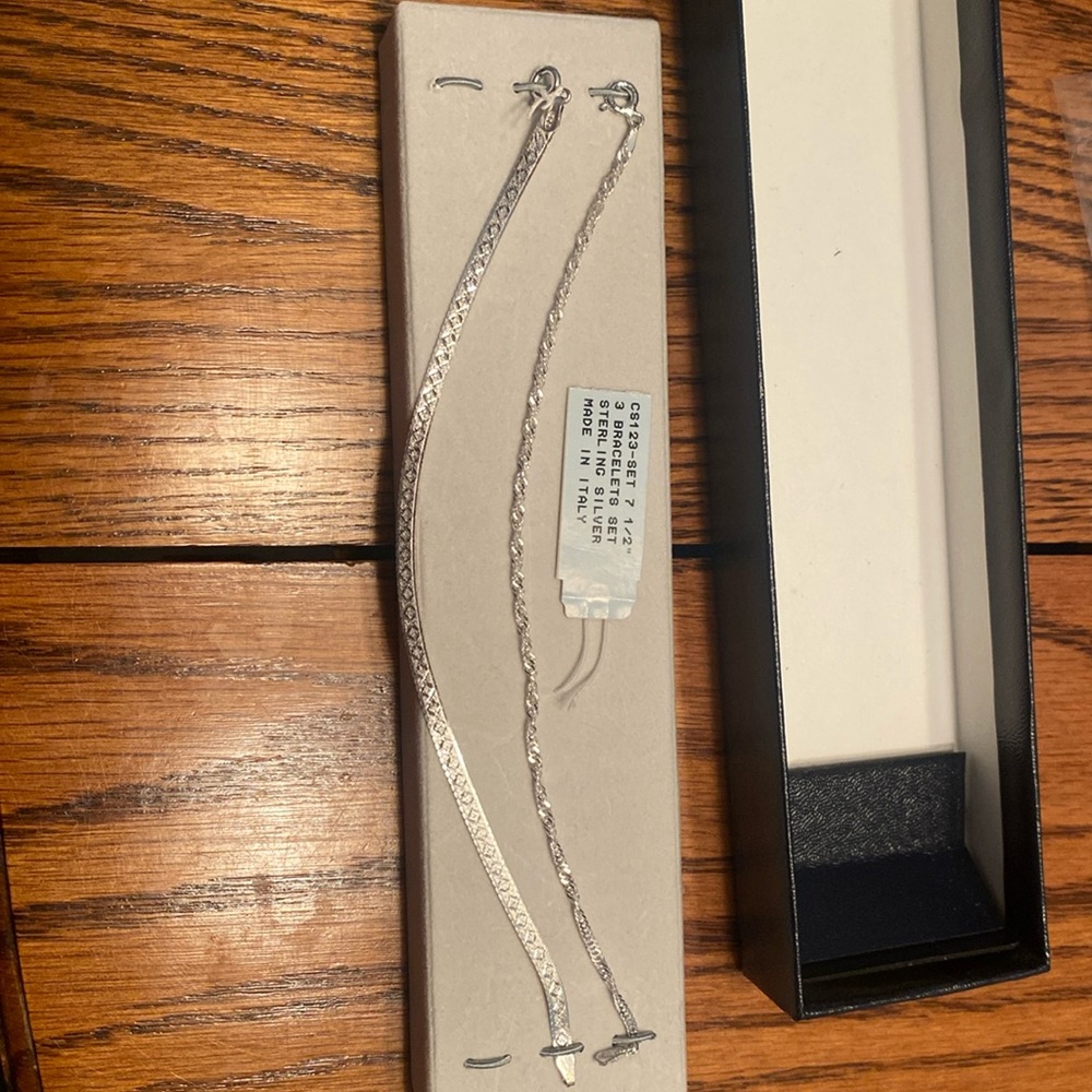 2 bracelets sterling silver